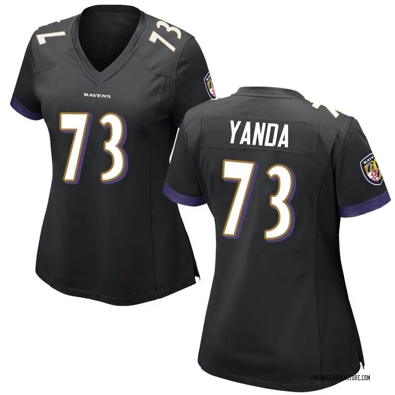 Women's Nike Baltimore Ravens Marshal Yanda Black Jersey - Game