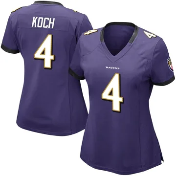 Women's Nike Baltimore Ravens Sam Koch Purple Team Color Vapor Untouchable Jersey - Limited
