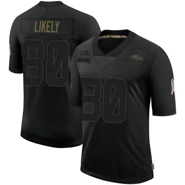 Youth Nike Baltimore Ravens Isaiah Likely Black 2020 Salute To Service Jersey - Limited