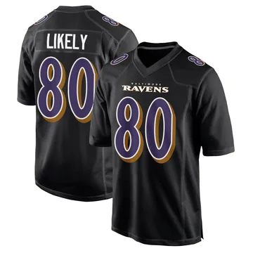 Youth Nike Baltimore Ravens Isaiah Likely Black Carbon Fashion Jersey - Game