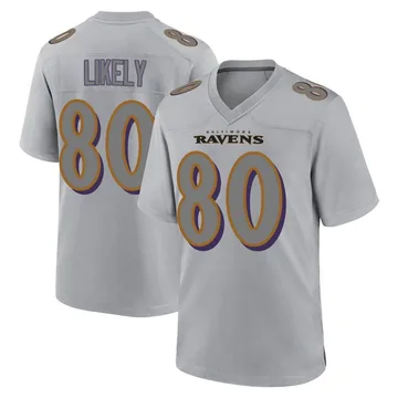 Youth Nike Baltimore Ravens Isaiah Likely Gray Atmosphere Fashion Jersey - Game