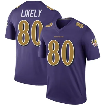 Youth Nike Baltimore Ravens Isaiah Likely Purple Color Rush Jersey - Legend