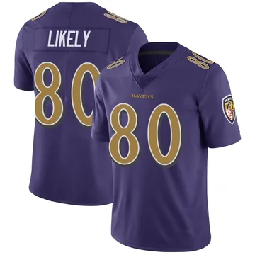 Youth Nike Baltimore Ravens Isaiah Likely Purple Color Rush Vapor Untouchable Jersey - Limited