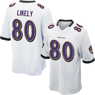 Youth Nike Baltimore Ravens Isaiah Likely White Jersey - Game
