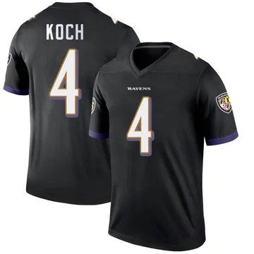 Youth Nike Baltimore Ravens Sam Koch Black Jersey - Legend
