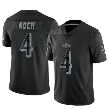 Youth Nike Baltimore Ravens Sam Koch Black Reflective Jersey - Limited