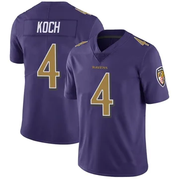 Youth Nike Baltimore Ravens Sam Koch Purple Color Rush Vapor Untouchable Jersey - Limited