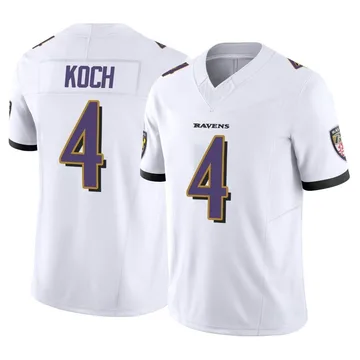 Youth Nike Baltimore Ravens Sam Koch White Vapor F.U.S.E. Jersey - Limited