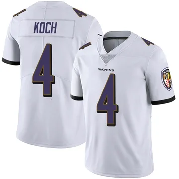 Youth Nike Baltimore Ravens Sam Koch White Vapor Untouchable Jersey - Limited